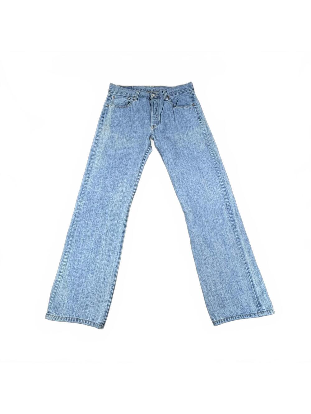 Men's Levi’s 501 Original Fit Straight Leg Jeans Light Wash 34x32